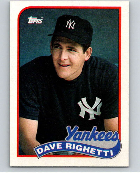 1989 Topps Baseball #335 Dave Righetti  New York Yankees  Image 1