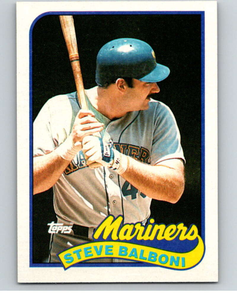 1989 Topps Baseball #336 Steve Balboni Seattle Mariners Image 1