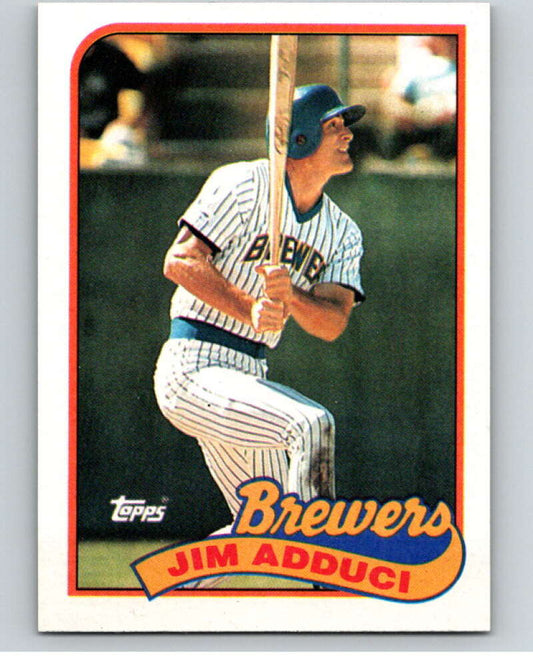 1989 Topps Baseball #338 Jim Adduci  Milwaukee Brewers  Image 1