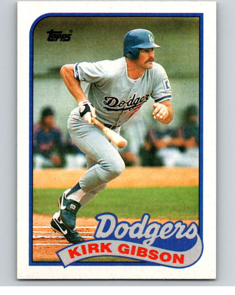 1989 Topps Baseball #340 Kirk Gibson Los Angeles Dodgers Image 1