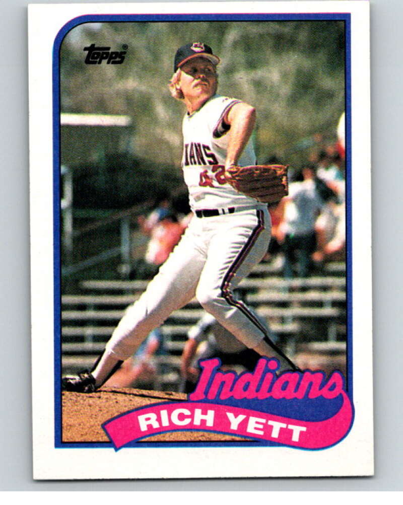 1989 Topps Baseball #363 Rich Yett Cleveland Indians Image 1