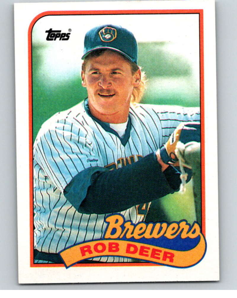 1989 Topps Baseball #364 Rob Deer Milwaukee Brewers Image 1