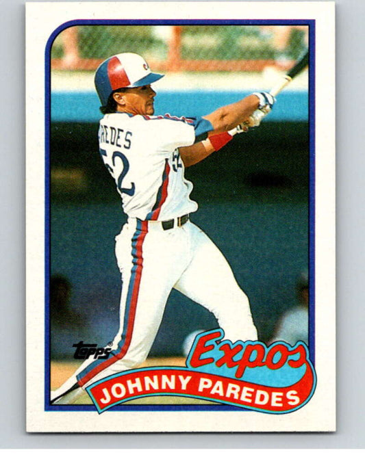 1989 Topps Baseball #367 Johnny Paredes  RC Rookie Montreal Expos  Image 1