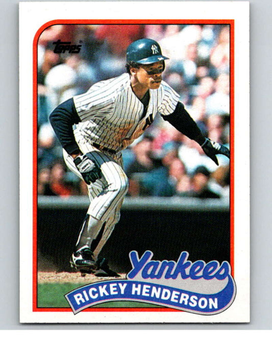 1989 Topps Baseball #380 Rickey Henderson  New York Yankees  Image 1