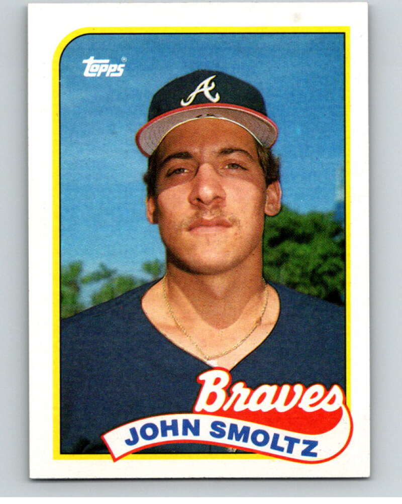 1989 Topps Baseball #382 John Smoltz RC Rookie Atlanta Braves Image 1