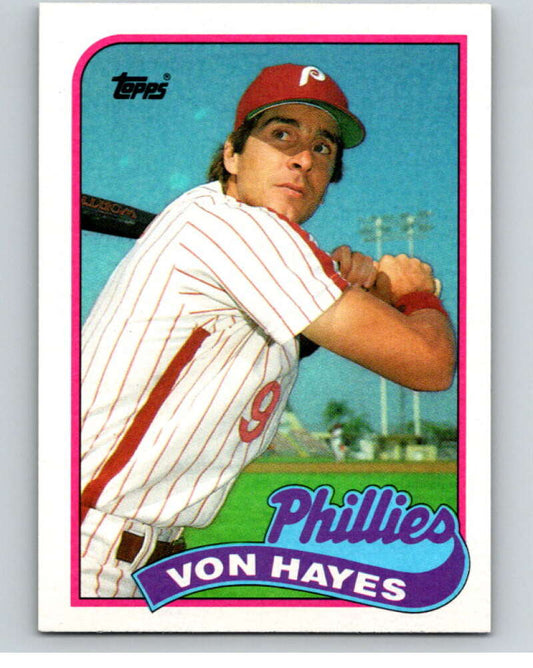 1989 Topps Baseball #385 Von Hayes  Philadelphia Phillies  Image 1
