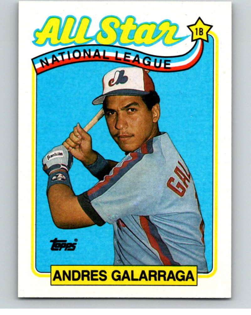 1989 Topps Baseball #386 Andres Galarraga AS Montreal Expos Image 1