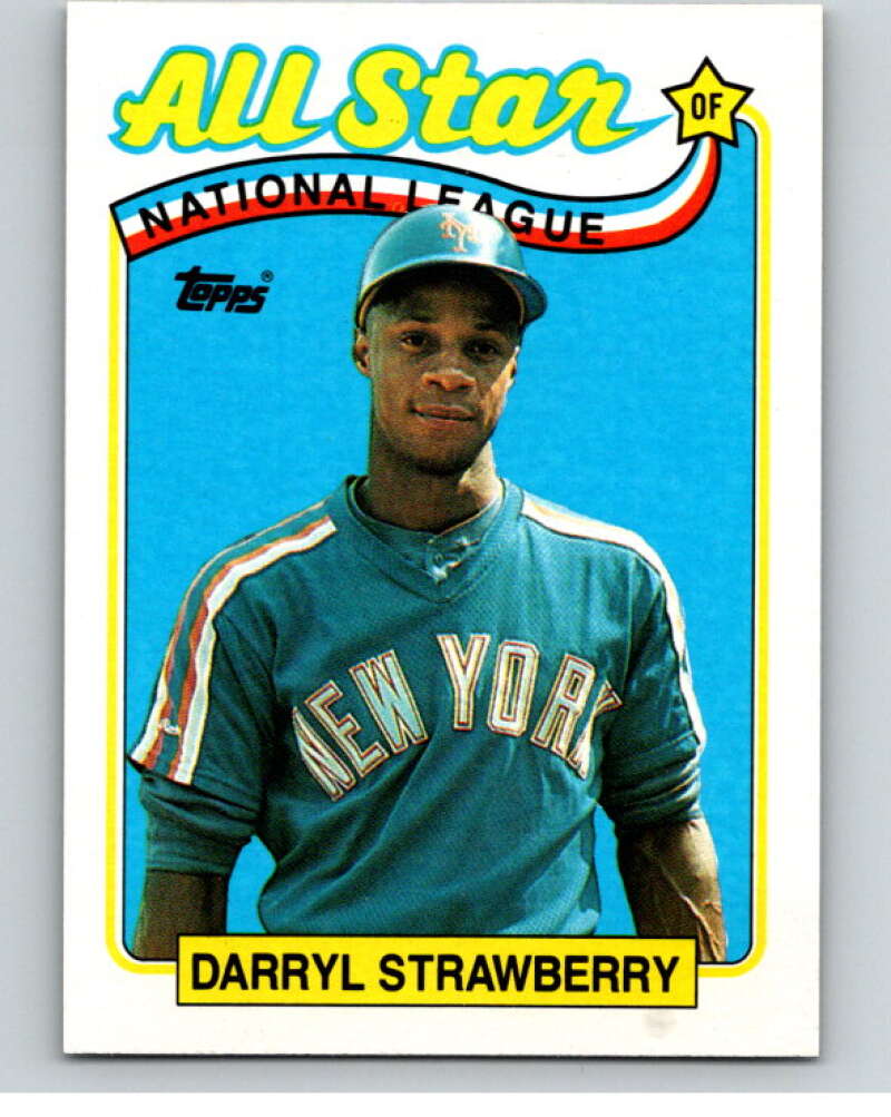 1989 Topps Baseball #390 Darryl Strawberry AS New York Mets Image 1