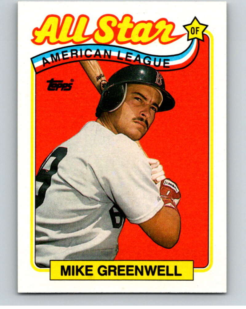 1989 Topps Baseball #402 Mike Greenwell AS Boston Red Sox Image 1