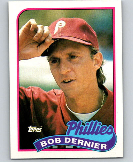 1989 Topps Baseball #418 Bob Dernier  Philadelphia Phillies  Image 1