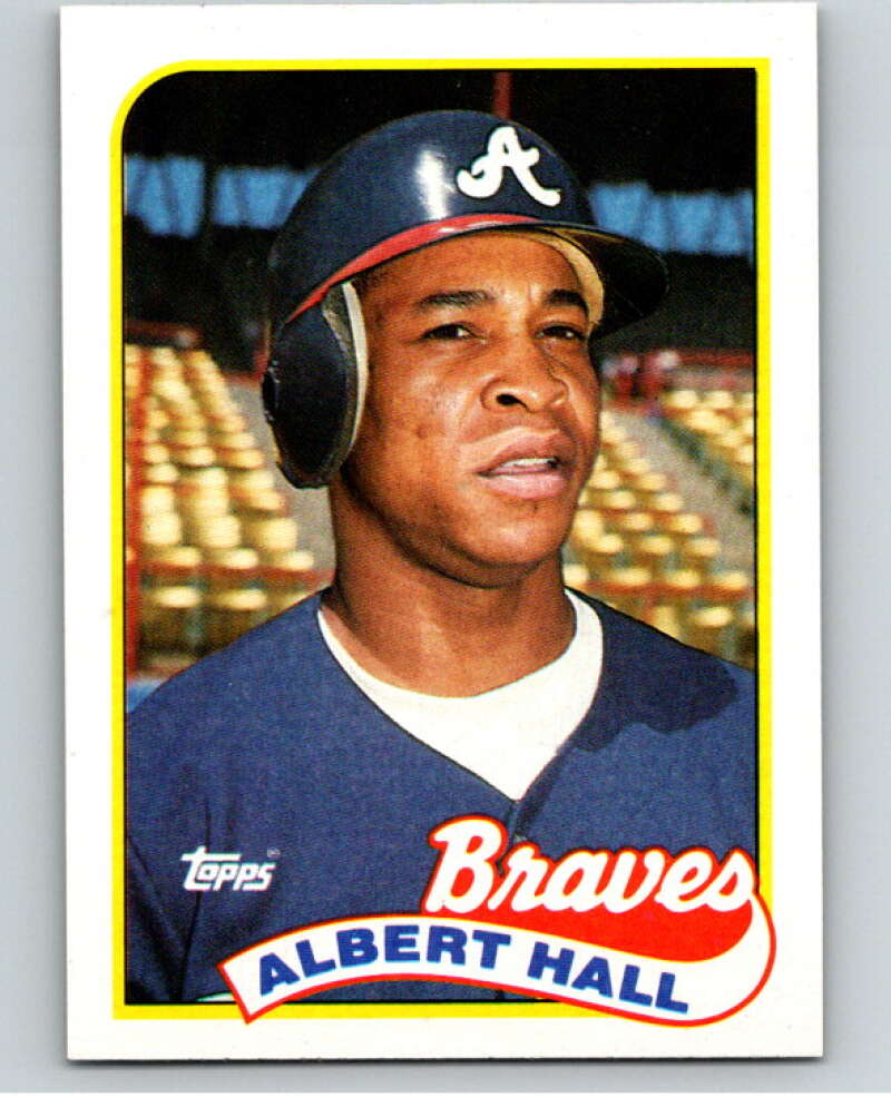 1989 Topps Baseball #433 Albert Hall Atlanta Braves Image 1