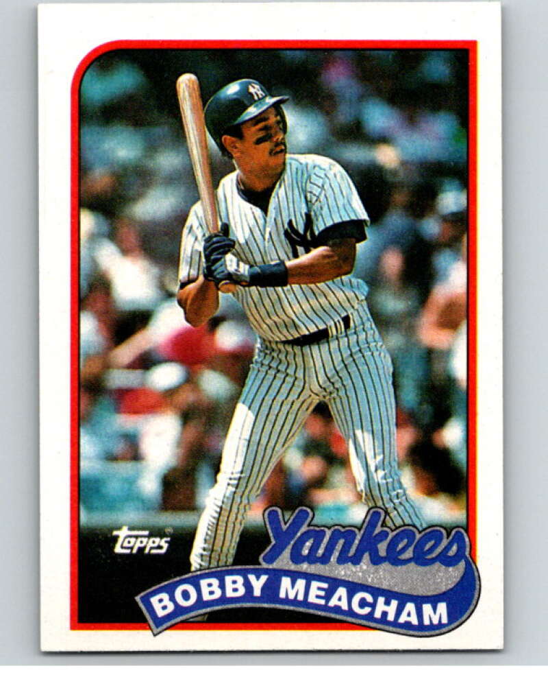 1989 Topps Baseball #436 Bobby Meacham New York Yankees Image 1