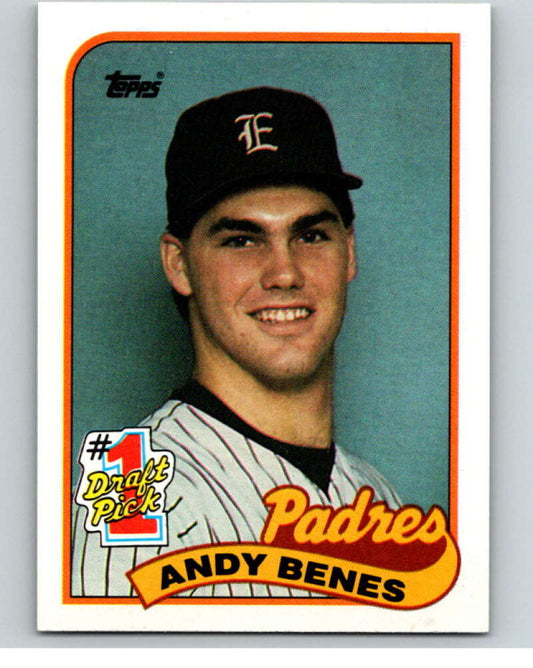 1989 Topps Baseball #437 Andy Benes  RC Rookie San Diego Padres  Image 1