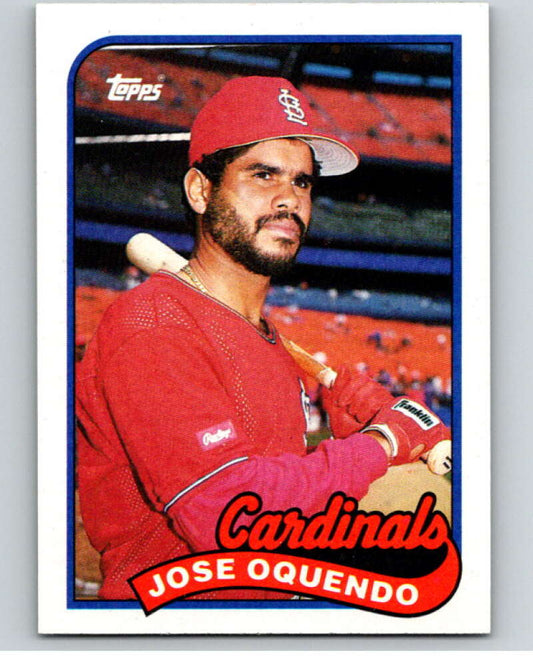 1989 Topps Baseball #442 Jose Oquendo  St. Louis Cardinals  Image 1