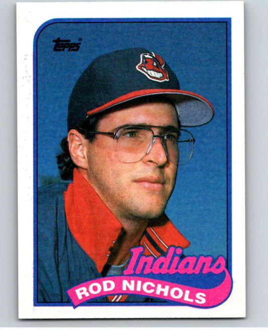 1989 Topps Baseball #443 Rod Nichols  RC Rookie Cleveland Indians  Image 1