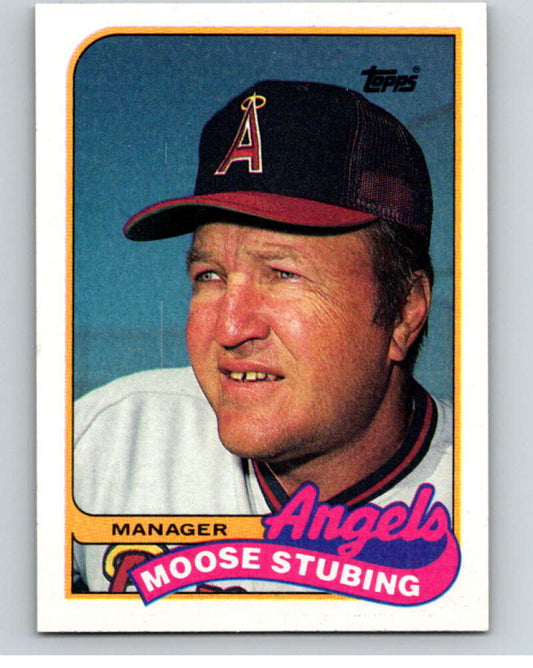 1989 Topps Baseball #444 Moose Stubing MG  California Angels  Image 1