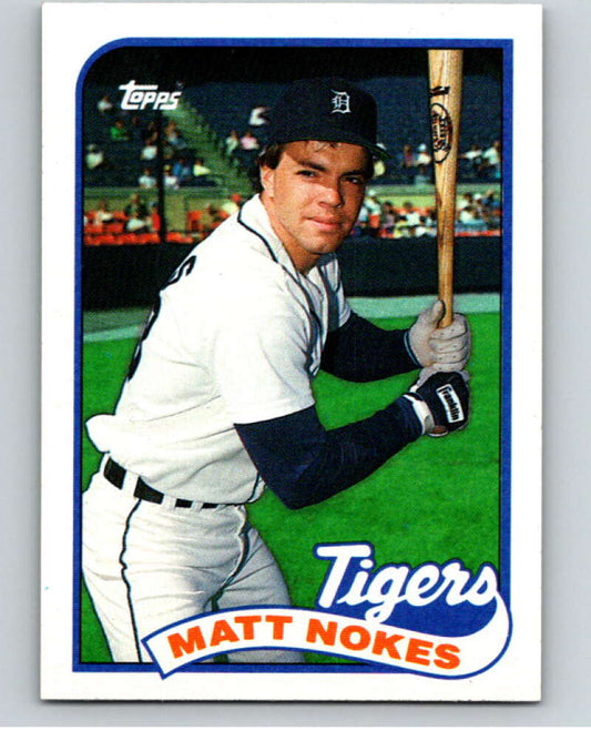 1989 Topps Baseball #445 Matt Nokes  Detroit Tigers  Image 1