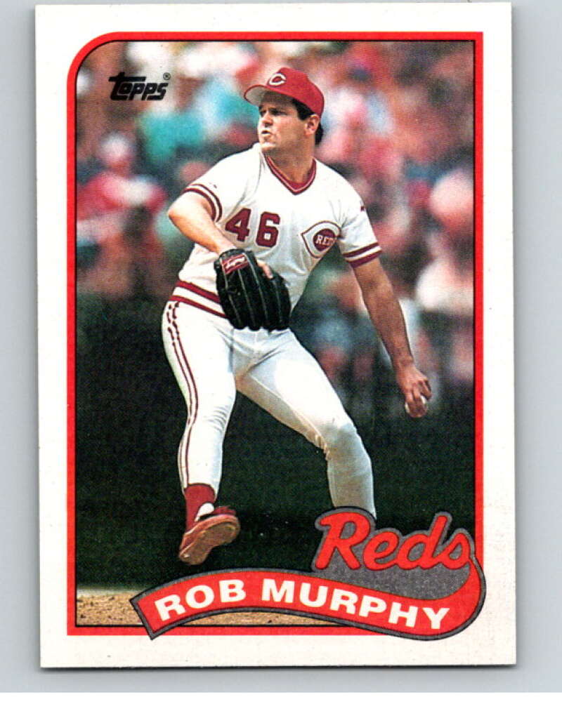 1989 Topps Baseball #446 Rob Murphy Cincinnati Reds Image 1