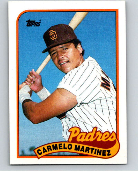 1989 Topps Baseball #449 Carmelo Martinez  San Diego Padres  Image 1