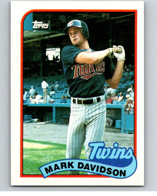 1989 Topps Baseball #451 Mark Davidson  Minnesota Twins  Image 1