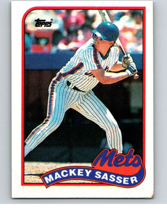 1989 Topps Baseball #457 Mackey Sasser  New York Mets  Image 1