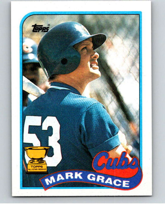 1989 Topps Baseball #465 Mark Grace  Chicago Cubs  Image 1