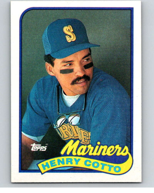 1989 Topps Baseball #468 Henry Cotto  Seattle Mariners  Image 1