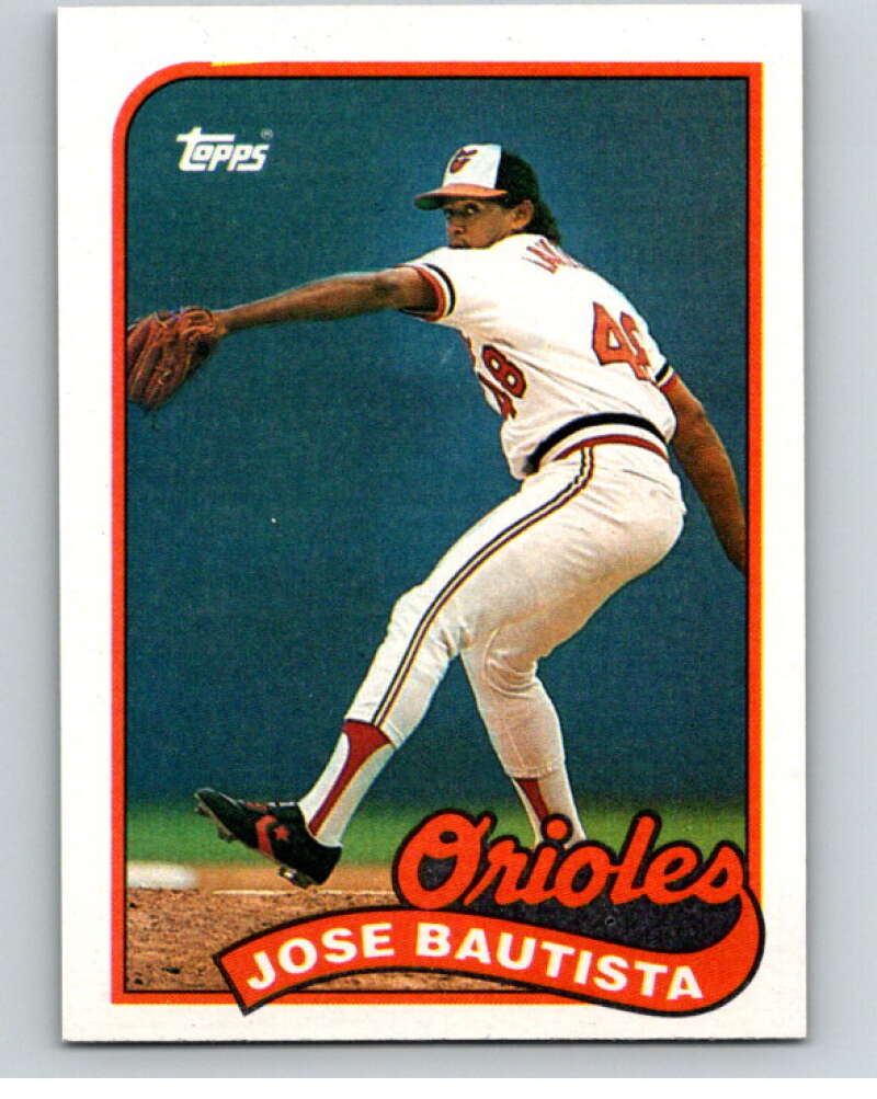 1989 Topps Baseball #469 Jose Bautista RC Rookie Baltimore Orioles Image 1