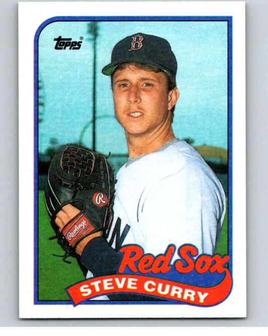 1989 Topps Baseball #471 Steve Curry  RC Rookie Boston Red Sox  Image 1