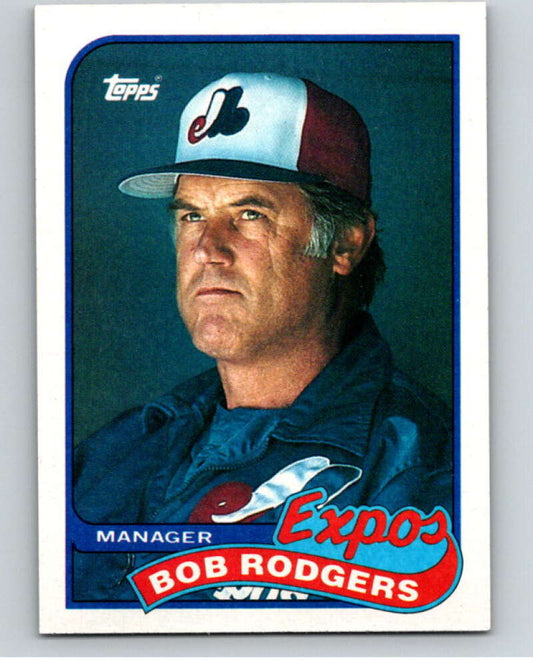 1989 Topps Baseball #474 Bob Rodgers MG  Montreal Expos  Image 1