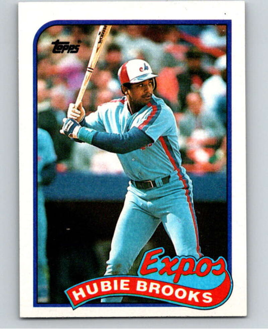1989 Topps Baseball #485 Hubie Brooks  Montreal Expos  Image 1