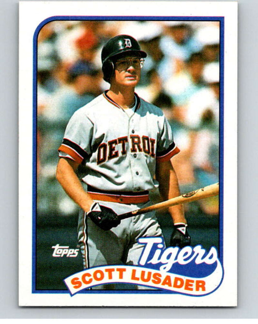 1989 Topps Baseball #487 Scott Lusader  Detroit Tigers  Image 1