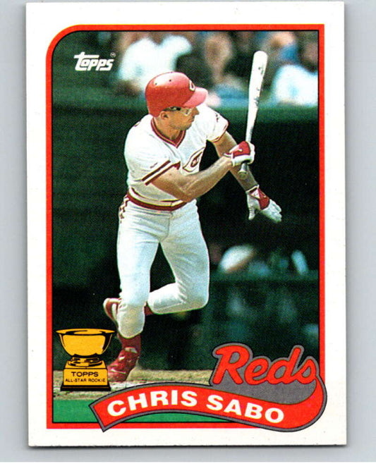 1989 Topps Baseball #490 Chris Sabo  RC Rookie Cincinnati Reds  Image 1
