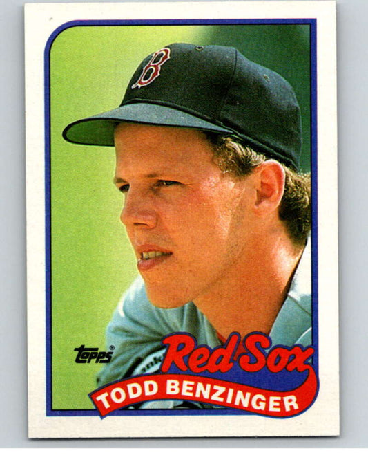 1989 Topps Baseball #493 Todd Benzinger  Boston Red Sox  Image 1