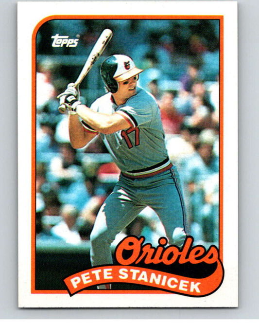 1989 Topps Baseball #497 Pete Stanicek  Baltimore Orioles  Image 1