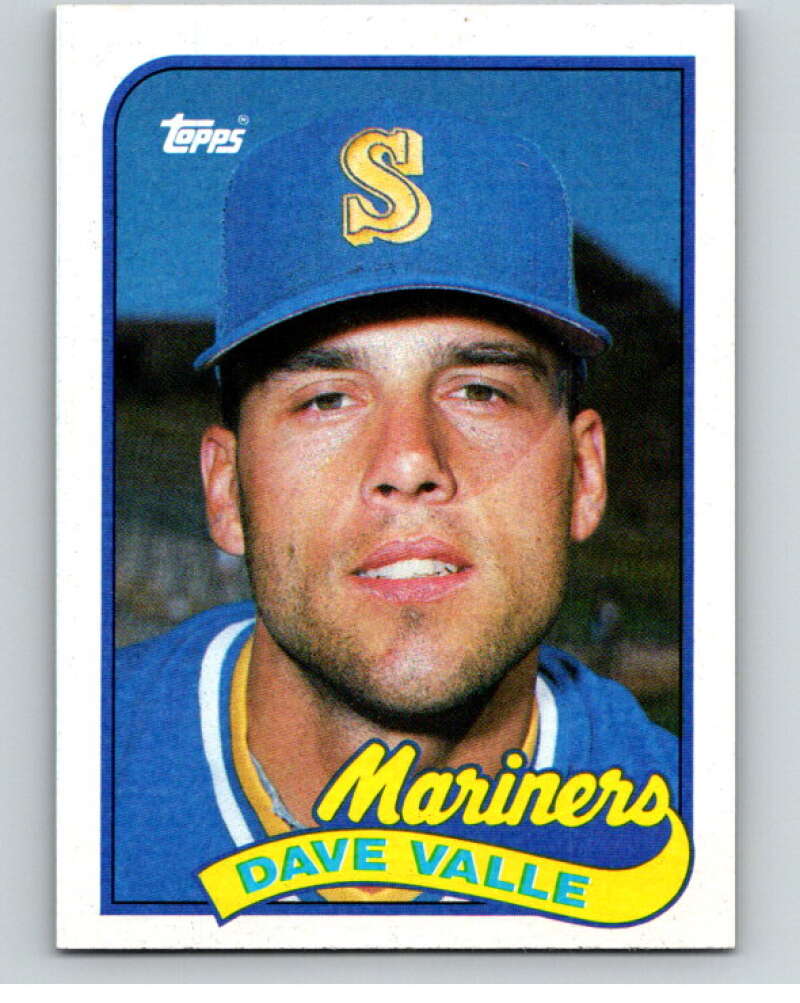 1989 Topps Baseball #498 Dave Valle Seattle Mariners Image 1