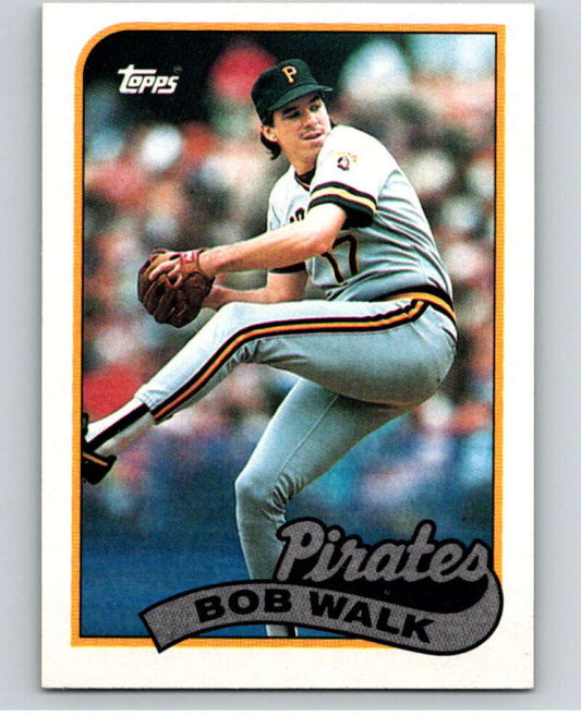 1989 Topps Baseball #504 Bob Walk  Pittsburgh Pirates  Image 1