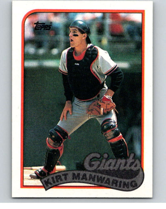 1989 Topps Baseball #506 Kirt Manwaring  San Francisco Giants  Image 1