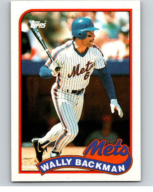 1989 Topps Baseball #508 Wally Backman  New York Mets  Image 1