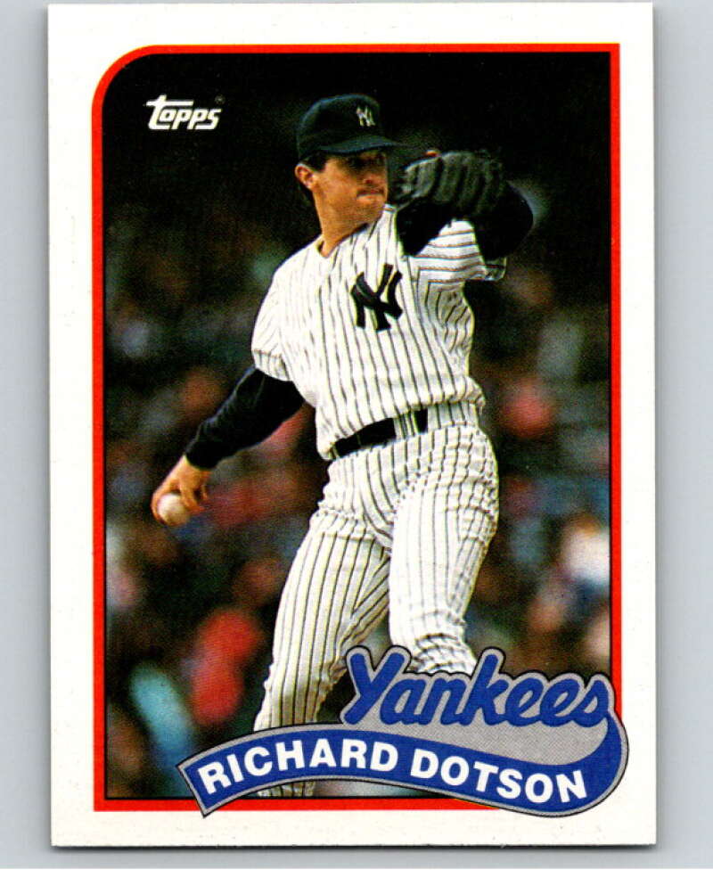 1989 Topps Baseball #511 Richard Dotson New York Yankees Image 1