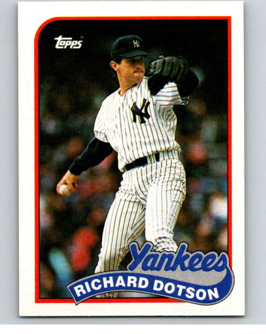 1989 Topps Baseball #511 Richard Dotson  New York Yankees  Image 1