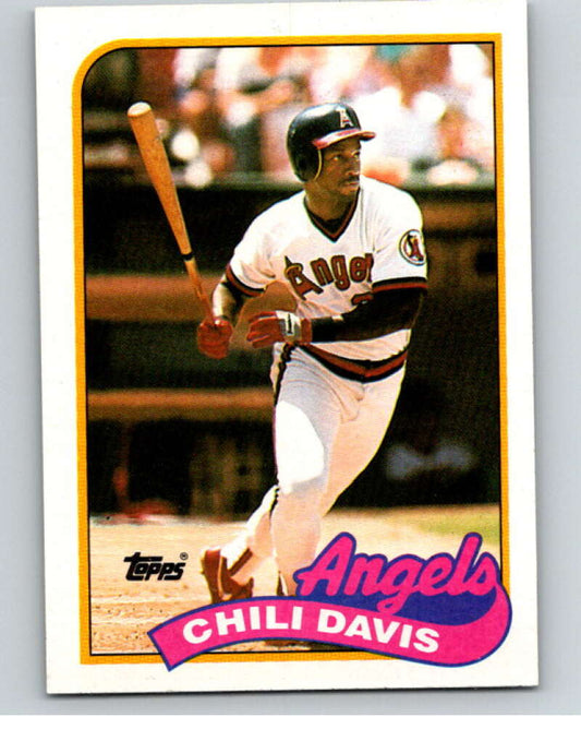 1989 Topps Baseball #525 Chili Davis  California Angels  Image 1