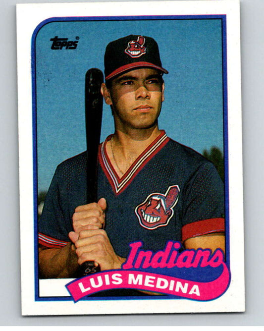 1989 Topps Baseball #528 Luis Medina  RC Rookie Cleveland Indians  Image 1