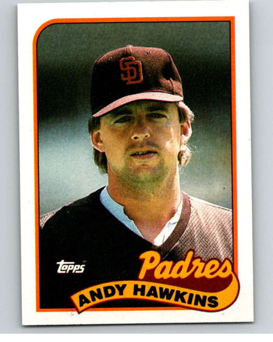 1989 Topps Baseball #533 Andy Hawkins  San Diego Padres  Image 1