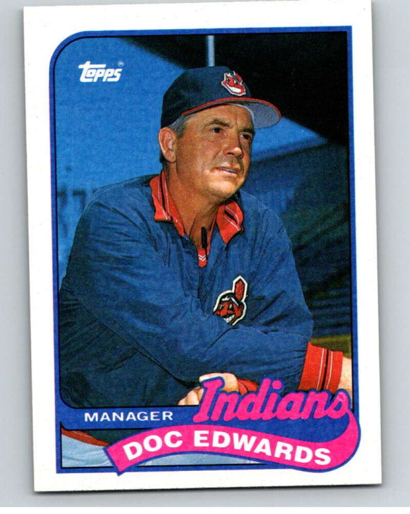 1989 Topps Baseball #534 Doc Edwards MG Cleveland Indians Image 1