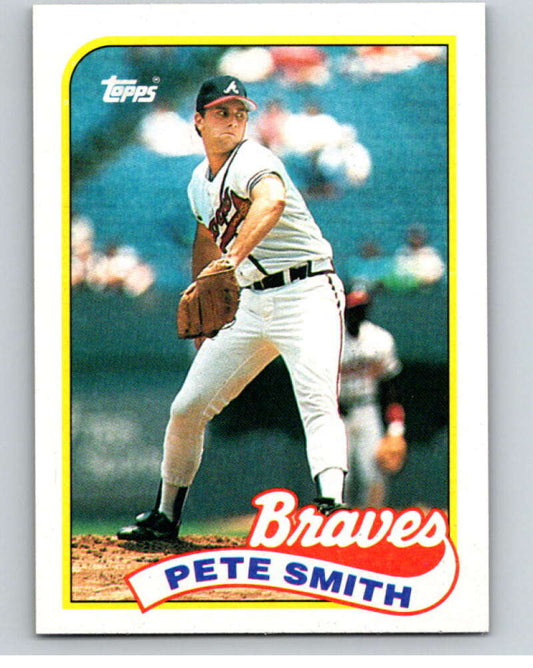 1989 Topps Baseball #537 Pete Smith  Atlanta Braves  Image 1