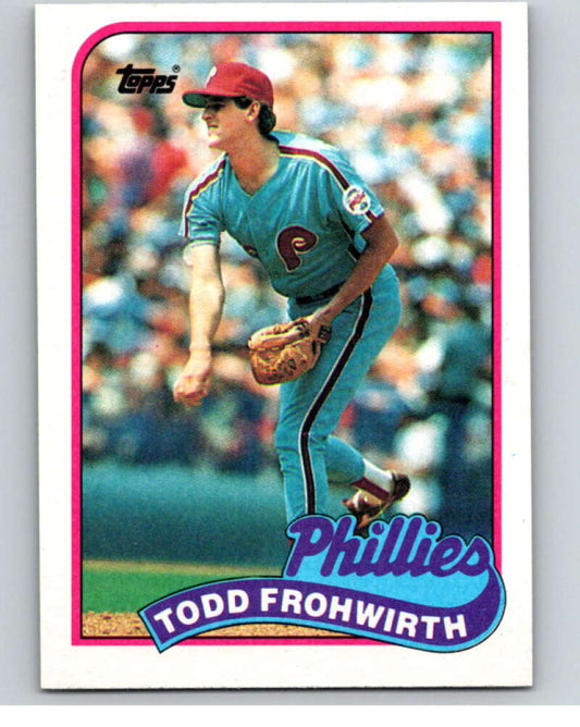 1989 Topps Baseball #542 Todd Frohwirth  Philadelphia Phillies  Image 1