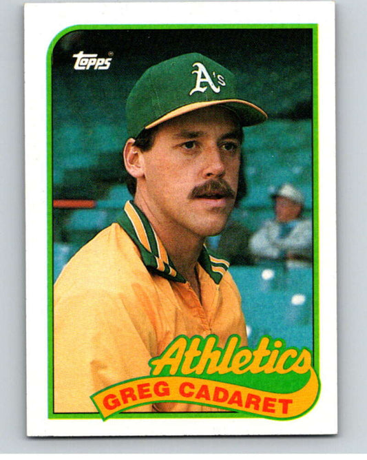 1989 Topps Baseball #552 Greg Cadaret  Oakland Athletics  Image 1