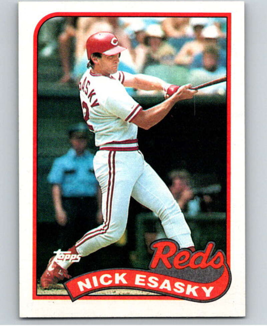 1989 Topps Baseball #554 Nick Esasky  Cincinnati Reds  Image 1