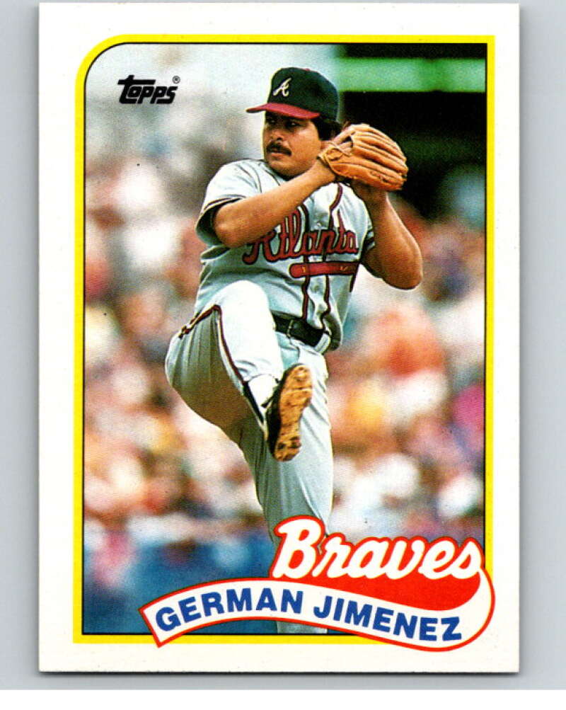 1989 Topps Baseball #569 German Jimenez RC Rookie Atlanta Braves Image 1